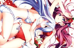  ass bikini bra endcard grisaia_no_kajitsu grisaia_no_rakuen kanzaki_karuna kazami_kazuki pantsu string_panties suou_amane swimsuits 